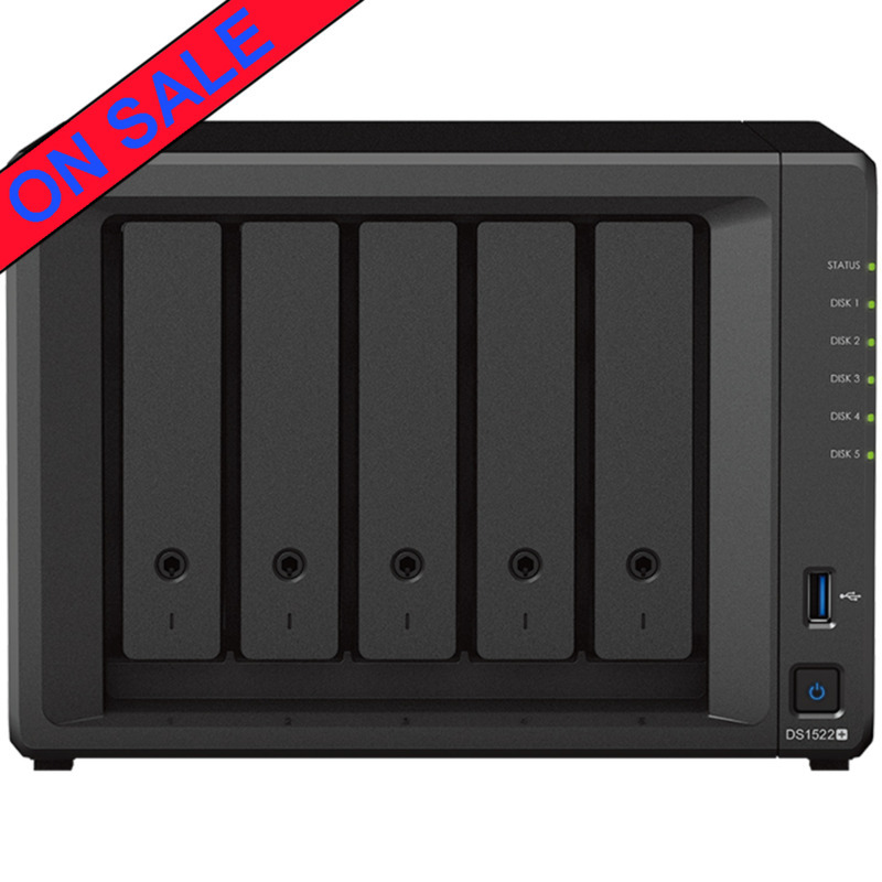 Synology DiskStation DS1522+ 80tb NAS 5x16tb Seagate IronWolf Pro HDD Drives Installed - ON SALE