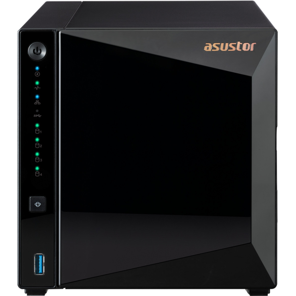 ASUSTOR DRIVESTOR 4 Pro AS3304T 32tb 4-Bay Desktop Personal / Basic Home / Small Office NAS - Network Attached Storage Device 4x8tb Samsung 870 QVO MZ-77Q8T0 2.5 560/530MB/s SATA 6Gb/s SSD CONSUMER Class Drives Installed - Burn-In Tested DRIVESTOR 4 Pro AS3304T