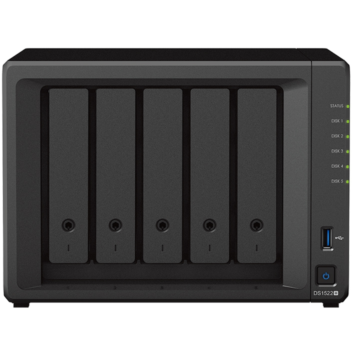 Synology DiskStation DS1522+ 72tb 5-Bay Desktop Multimedia / Power User / Business NAS - Network Attached Storage Device 4x18tb Seagate IronWolf Pro ST18000NT001 3.5 7200rpm SATA 6Gb/s HDD NAS Class Drives Installed - Burn-In Tested - ON SALE DiskStation DS1522+