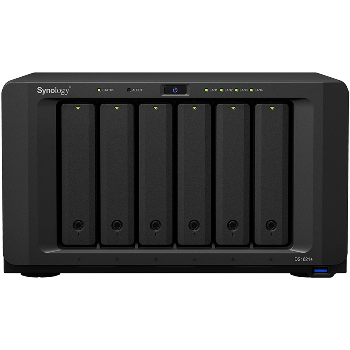 Synology DiskStation DS1621+ 24tb 6-Bay Desktop Multimedia / Power User / Business NAS - Network Attached Storage Device 6x4tb Sandisk Ultra 3D SDSSDH3-4T00 2.5 560/520MB/s SATA 6Gb/s SSD CONSUMER Class Drives Installed - Burn-In Tested - FREE RAM UPGRADE DiskStation DS1621+