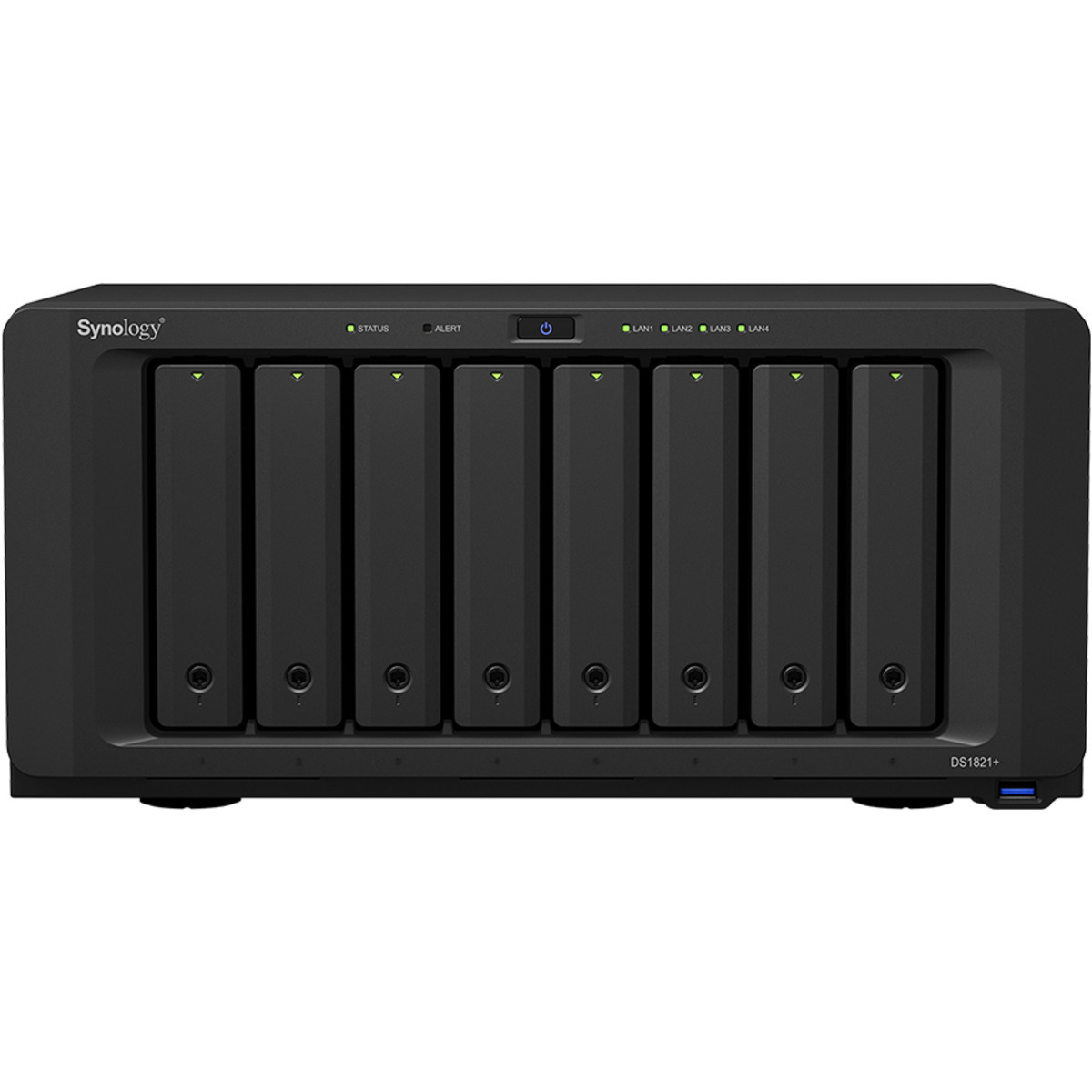 Synology DiskStation DS1821+ 160tb 8-Bay Desktop Multimedia / Power User / Business NAS - Network Attached Storage Device 8x20tb Western Digital Red Pro WD201KFGX 3.5 7200rpm SATA 6Gb/s HDD NAS Class Drives Installed - Burn-In Tested - FREE RAM UPGRADE DiskStation DS1821+