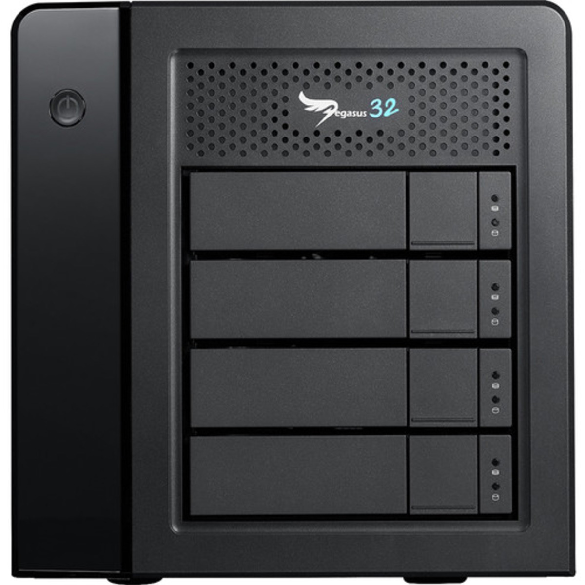 Promise Technology Pegasus32 R4 Thunderbolt 3 64tb 4-Bay Desktop Multimedia / Power User / Business DAS - Direct Attached Storage Device 4x16tb Seagate EXOS X18 ST16000NM000J 3.5 7200rpm SATA 6Gb/s HDD ENTERPRISE Class Drives Installed - Burn-In Tested Pegasus32 R4 Thunderbolt 3