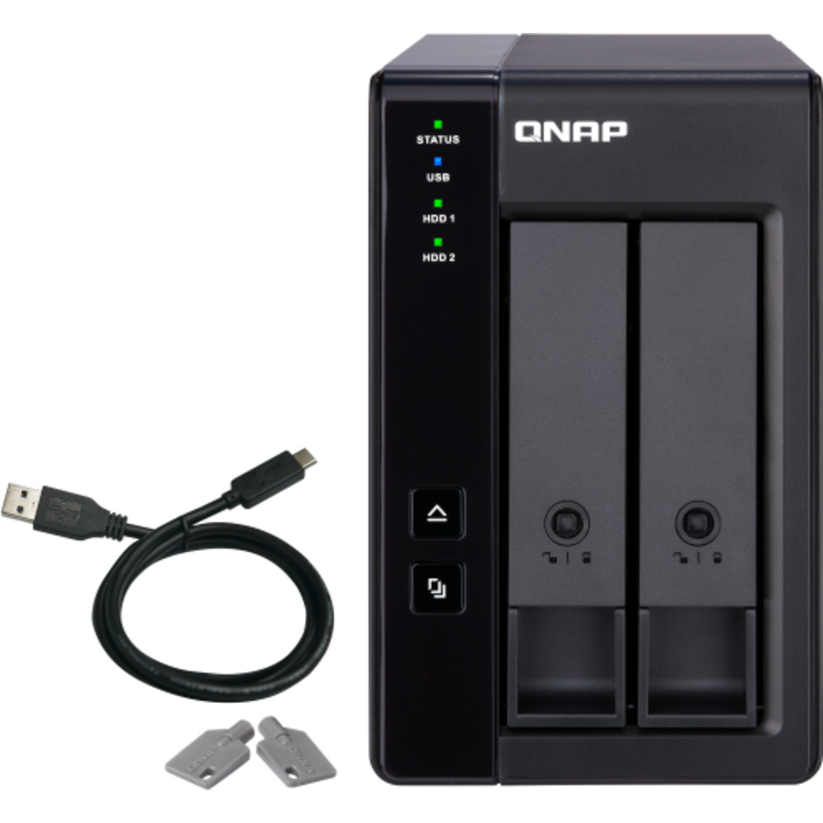 QNAP TR-002 External Expansion Drive 1tb 2-Bay Desktop Multimedia / Power User / Business Expansion Enclosure 1x1tb Western Digital Red SA500 WDS100T1R0A 2.5 560/530MB/s SATA 6Gb/s SSD NAS Class Drives Installed - Burn-In Tested TR-002 External Expansion Drive