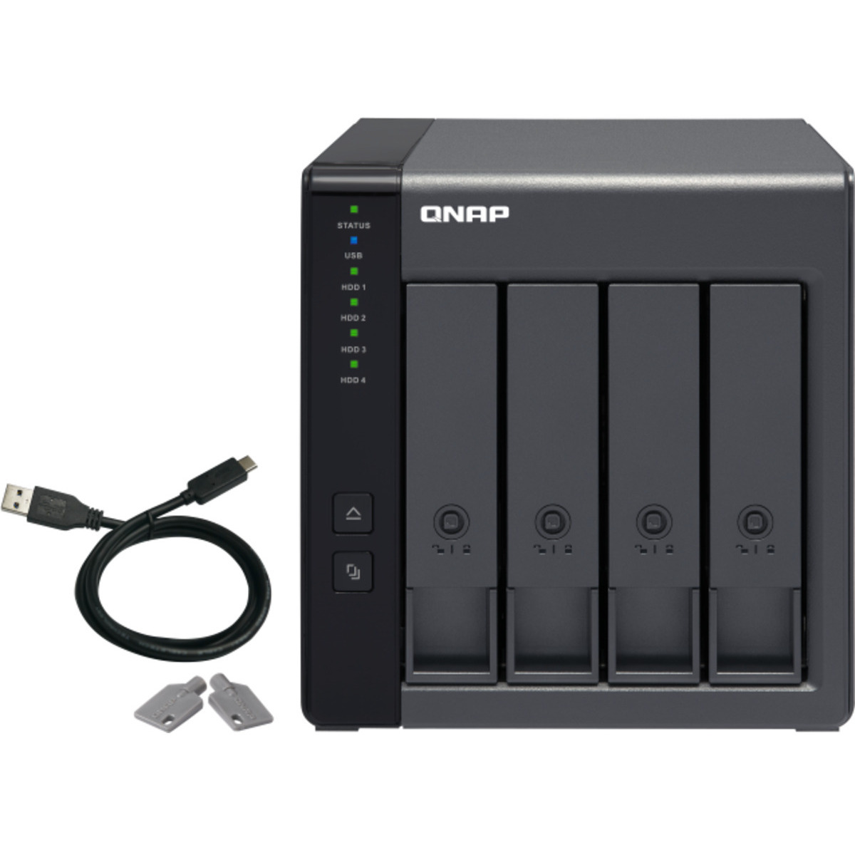 QNAP TR-004 External Expansion Drive 8tb 4-Bay Desktop Multimedia / Power User / Business Expansion Enclosure 4x2tb Samsung 870 QVO MZ-77Q2T0 2.5 560/530MB/s SATA 6Gb/s SSD CONSUMER Class Drives Installed - Burn-In Tested TR-004 External Expansion Drive