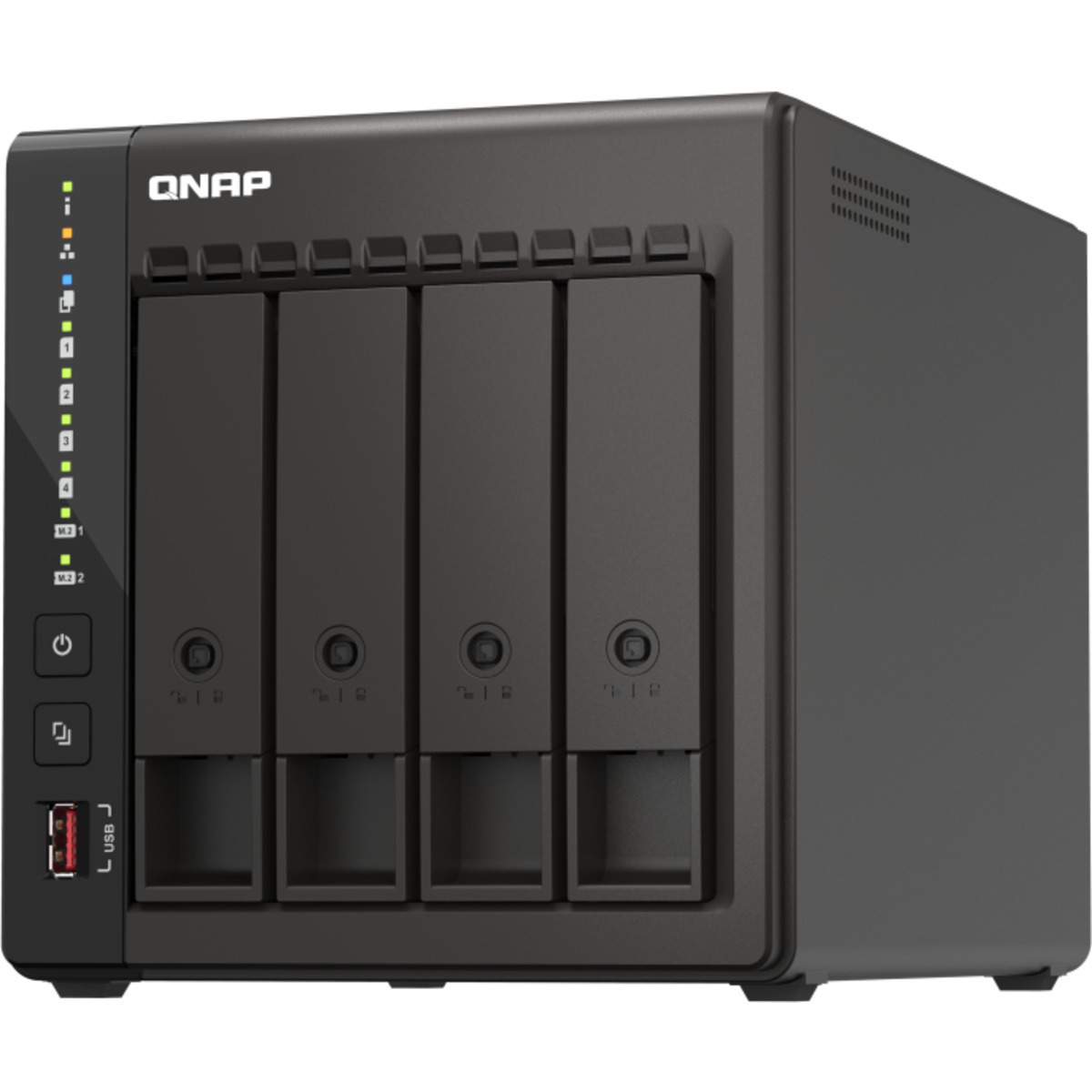 QNAP TS-453E 72tb 4-Bay Desktop Multimedia / Power User / Business NAS - Network Attached Storage Device 3x24tb Seagate IronWolf Pro ST24000NT002 3.5 7200rpm SATA 6Gb/s HDD NAS Class Drives Installed - Burn-In Tested TS-453E