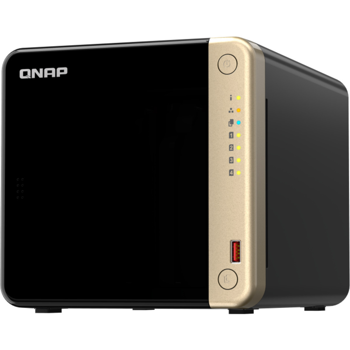 QNAP TS-464 24tb 4-Bay Desktop Multimedia / Power User / Business NAS - Network Attached Storage Device 4x6tb Seagate IronWolf ST6000VN006 3.5 5400rpm SATA 6Gb/s HDD NAS Class Drives Installed - Burn-In Tested TS-464