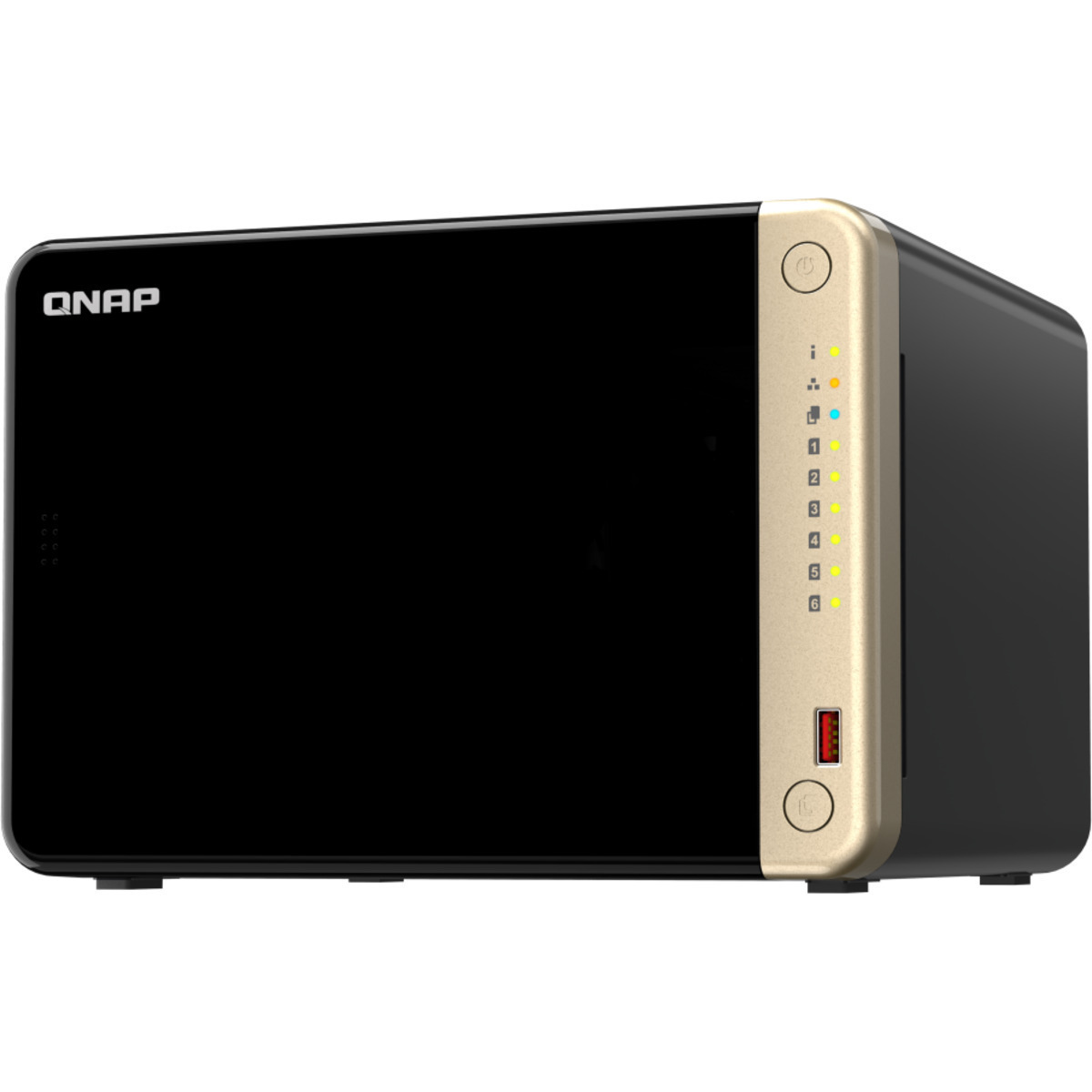 QNAP TS-664 90tb 6-Bay Desktop Multimedia / Power User / Business NAS - Network Attached Storage Device 5x18tb Western Digital Red Pro WD181KFGX 3.5 7200rpm SATA 6Gb/s HDD NAS Class Drives Installed - Burn-In Tested TS-664