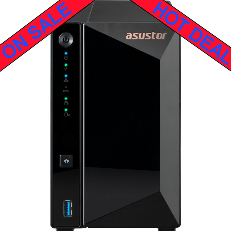 ASUSTOR DRIVESTOR 2 Pro Gen2 AS3302T v2 Desktop 2-Bay Personal / Basic Home / Small Office NAS - Network Attached Storage Device Burn-In Tested Configurations - ON SALE DRIVESTOR 2 Pro Gen2 AS3302T v2