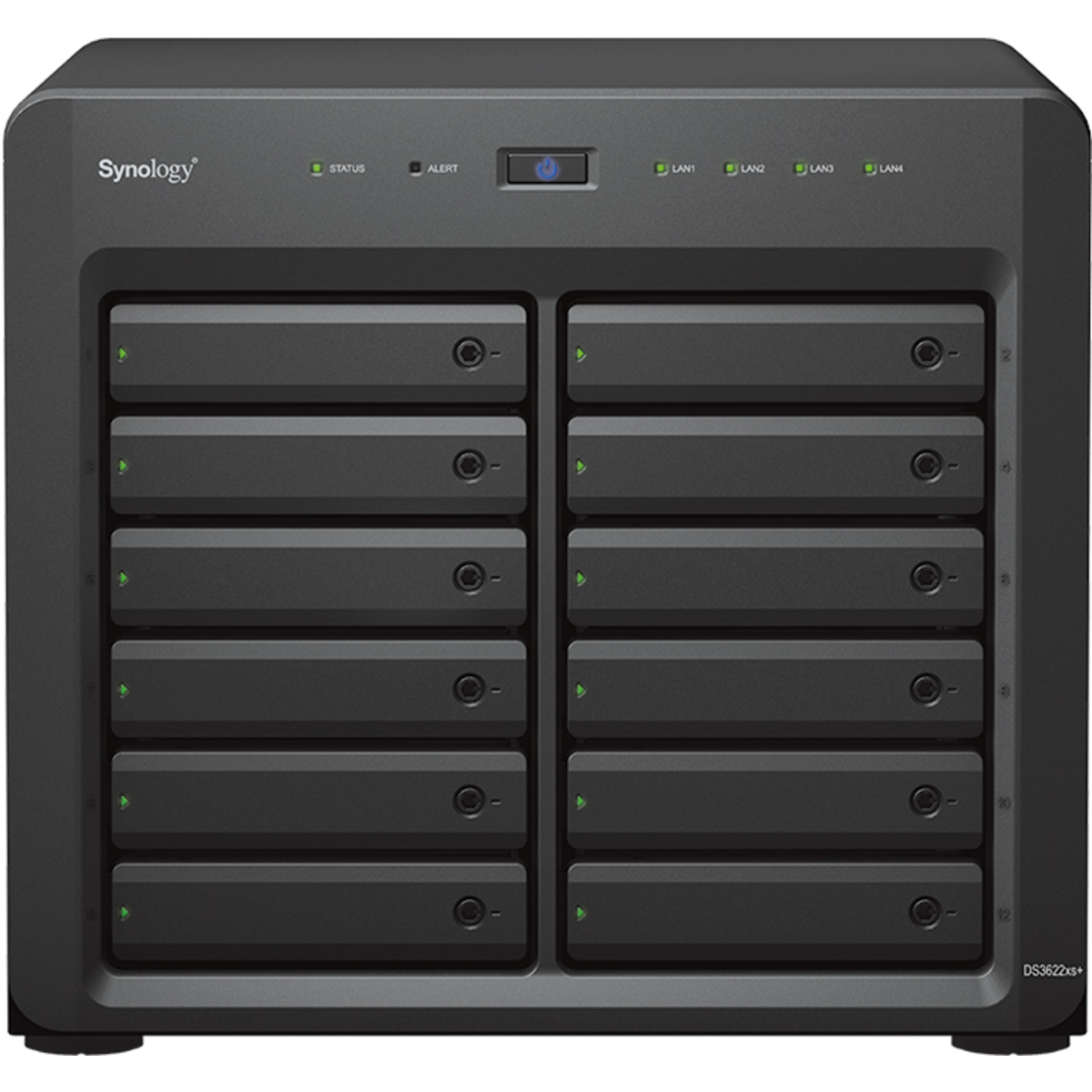Synology DiskStation DS3622xs+ 64tb 12-Bay Desktop Multimedia / Power User / Business NAS - Network Attached Storage Device 8x8tb Western Digital Red Plus WD80EFPX 3.5 7200rpm SATA 6Gb/s HDD NAS Class Drives Installed - Burn-In Tested DiskStation DS3622xs+