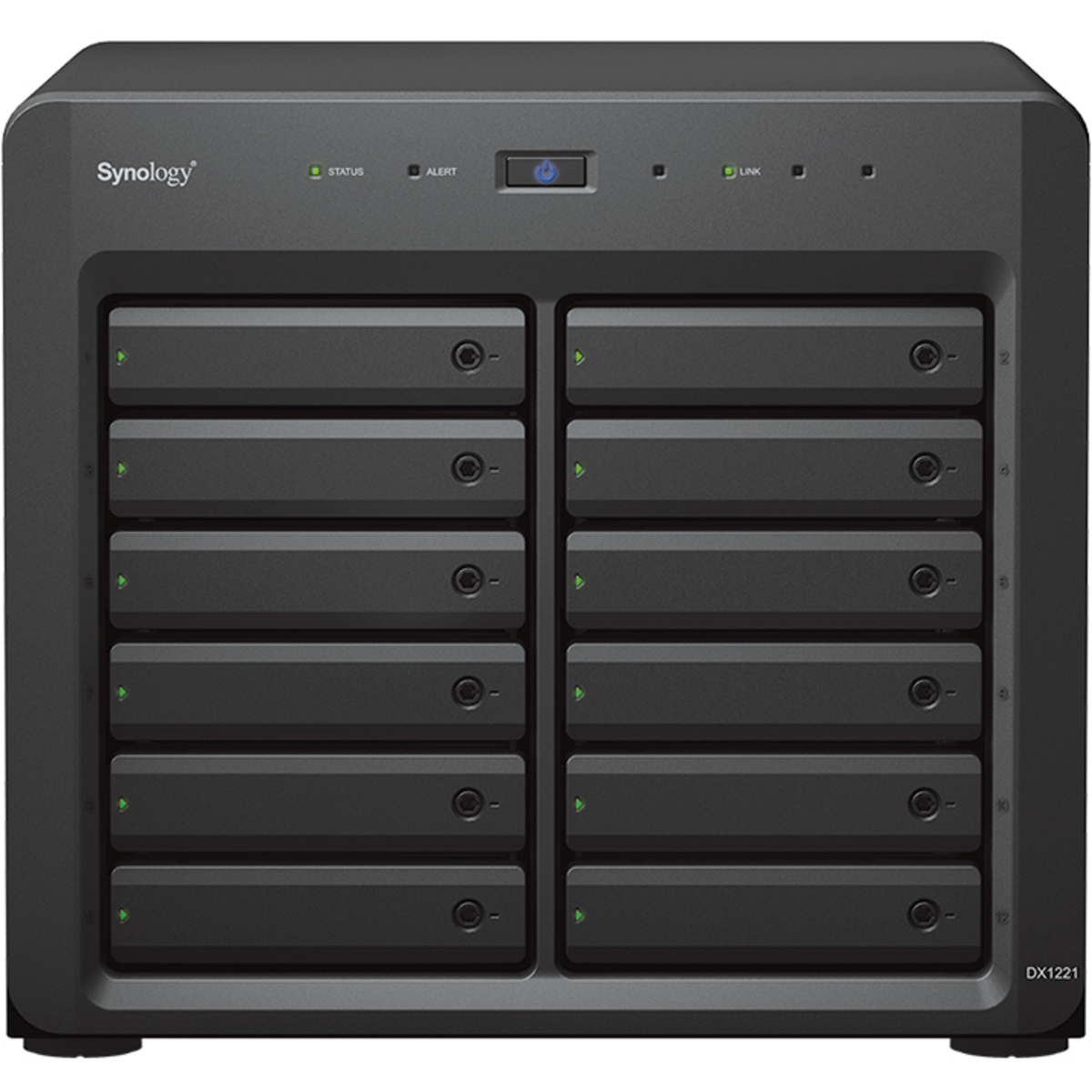 Synology DX1222 External Expansion Drive 22tb 12-Bay Desktop Multimedia / Power User / Business Expansion Enclosure 11x2tb Seagate IronWolf Pro ST2000NT001 3.5 7200rpm SATA 6Gb/s HDD NAS Class Drives Installed - Burn-In Tested DX1222 External Expansion Drive