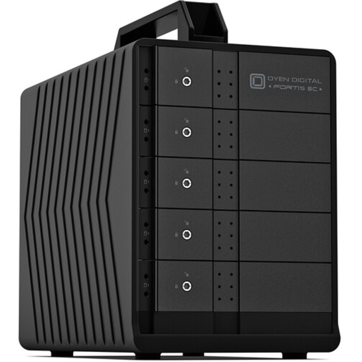 OYEN Fortis 5C 20tb 5-Bay Desktop Multimedia / Power User / Business DAS - Direct Attached Storage Device 5x4tb Crucial MX500 CT4000MX500SSD1 2.5 560/510MB/s SATA 6Gb/s SSD CONSUMER Class Drives Installed - Burn-In Tested Fortis 5C