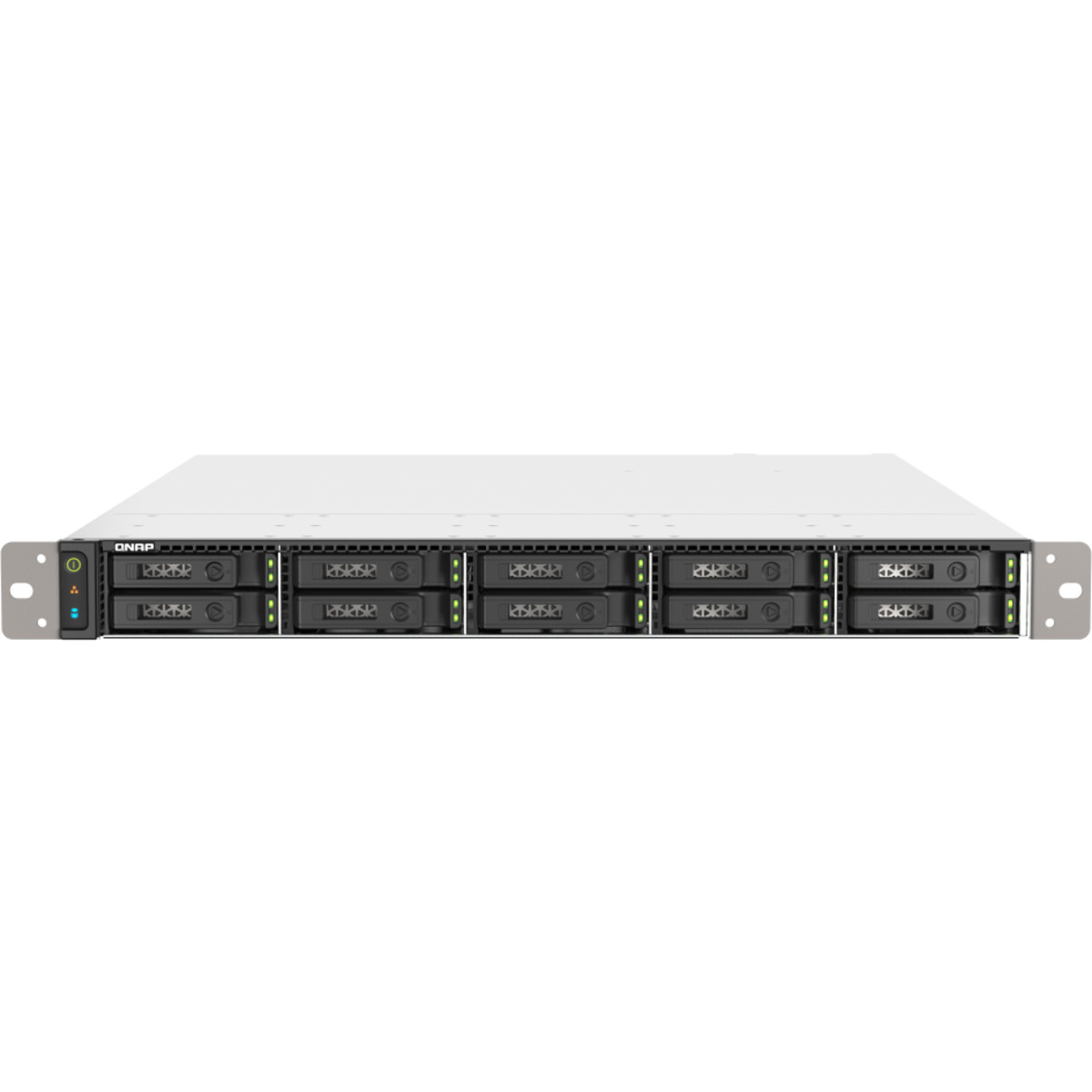 QNAP TS-h1090FU-7232P 32tb 10-Bay RackMount Large Business / Enterprise NAS - Network Attached Storage Device 8x4tb Crucial P3 Plus CT4000P3PSSD8  4800/4100MB/s M.2 2280 NVMe SSD CONSUMER Class Drives Installed - Burn-In Tested TS-h1090FU-7232P